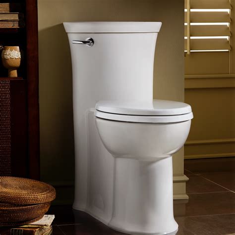American standard one piece toilet - Product Description. The Champion 4 One-Piece Elongated Toilet from American Standard is engineered for clog-free performance. This one-piece toilet features a 4-in. flush valve, the largest in the industry, to produce a fast, powerful flush that effectively clears the bowl. Designed for comfortable use and ease of accessibility, the chair ...